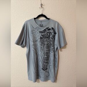 VTG Y2K 1991 Southpole Shirt Mens Grey Spellout Cyber Wings Goth Emo Skater XXL